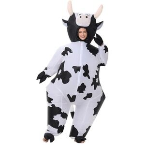 Inflatable Cow Costume, Halloween,Cosplay, Farm Animals, Dress Up,